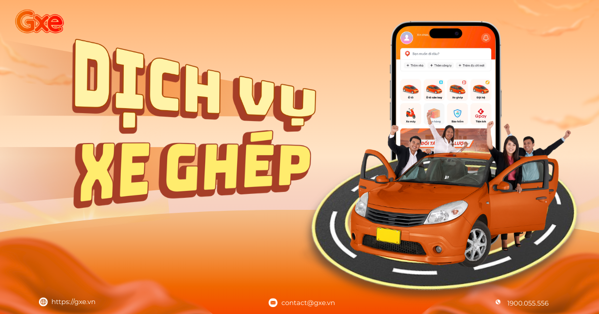 Ảnh minh họa dịch vụ xe ghép trên GXE